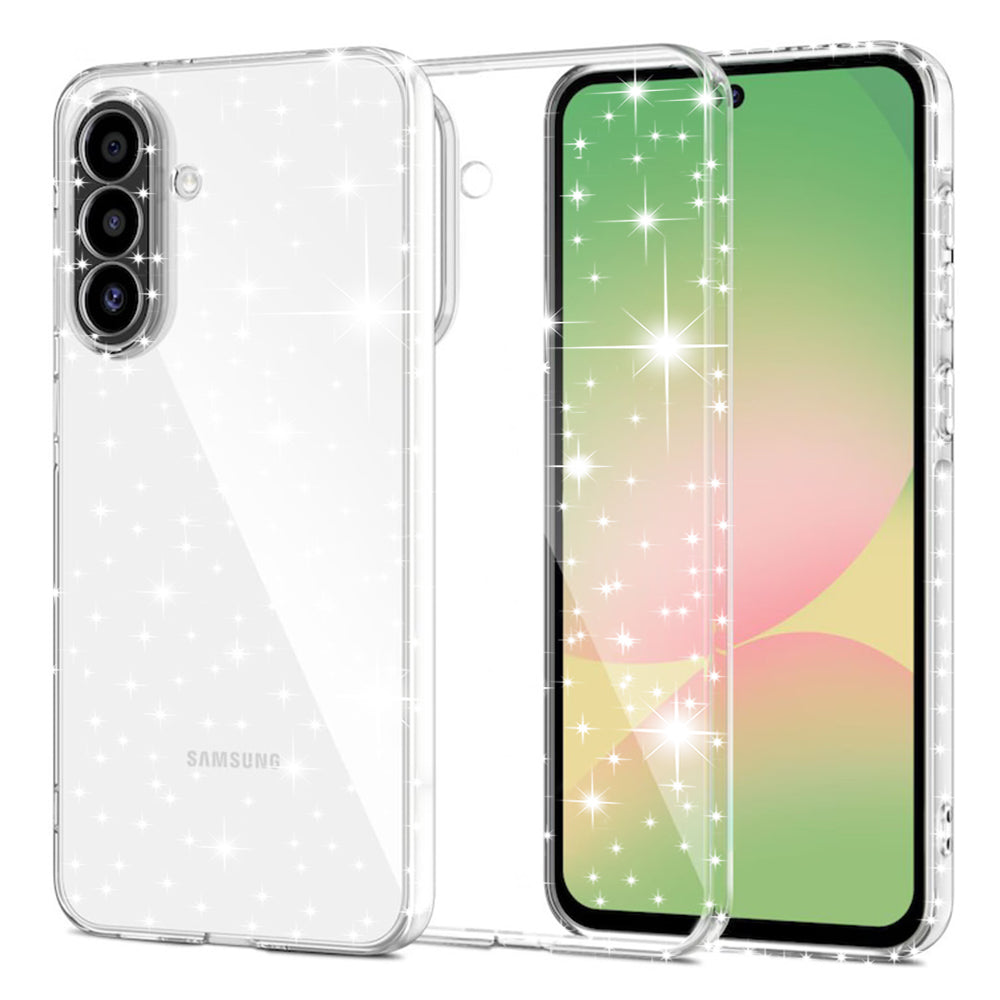 Case for Samsung Galaxy A57 5G, Techsuit, SparkleSkin, Transparent