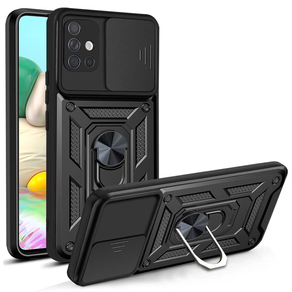 Fodral för Samsung Galaxy A71 A715, Techsuit, CamShield, Svart