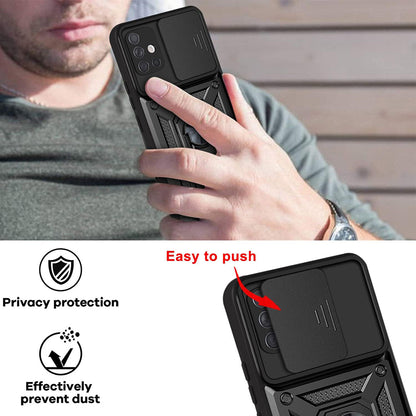 Fodral för Samsung Galaxy A71 A715, Techsuit, CamShield, Svart