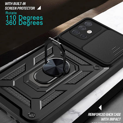 Fodral för Samsung Galaxy A71 A715, Techsuit, CamShield, Svart