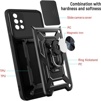 Fodral för Samsung Galaxy A71 A715, Techsuit, CamShield, Svart