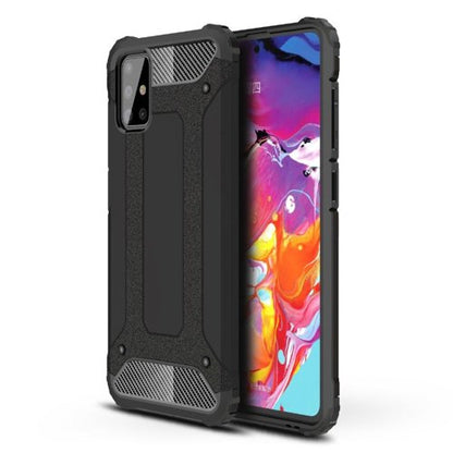 Fodral för Samsung Galaxy A71 A715, Techsuit, Hybrid Armor, Svart