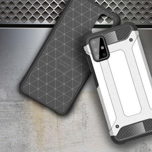 Fodral för Samsung Galaxy A71 A715, Techsuit, Hybrid Armor, Svart