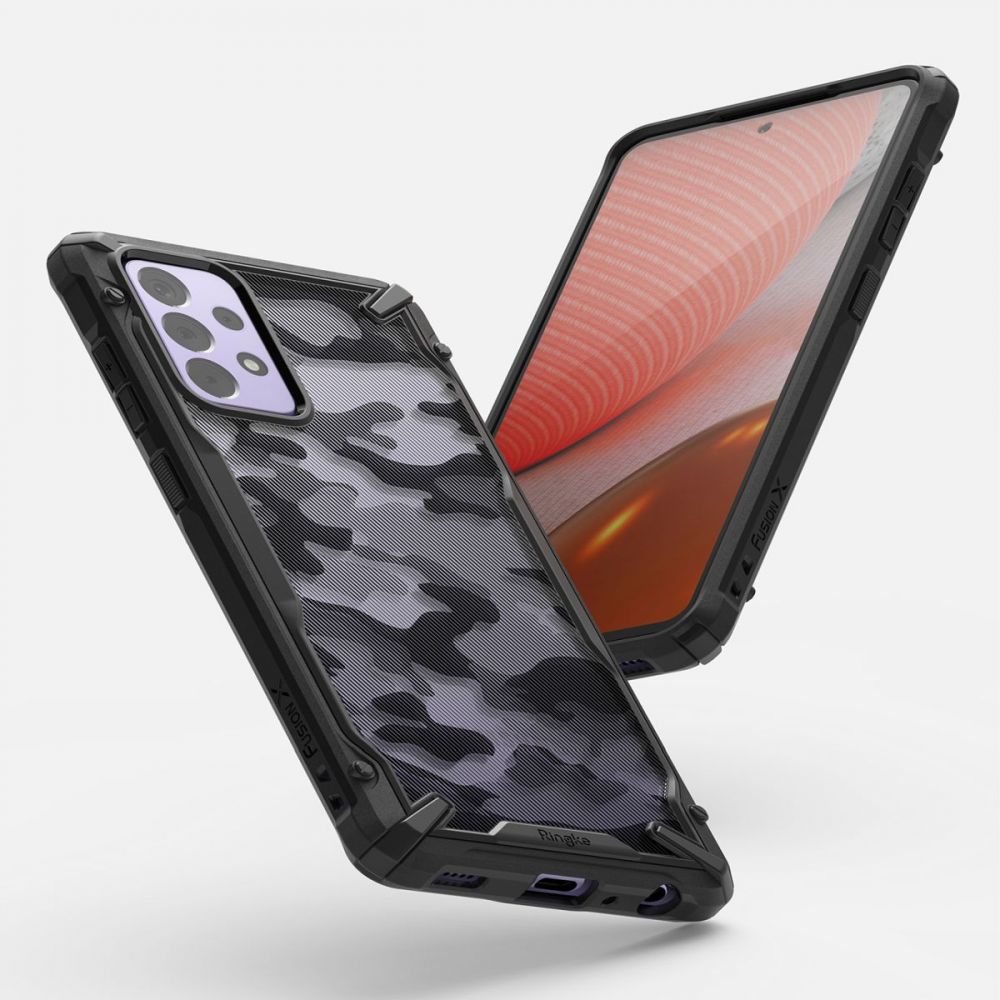 Skyddsfodral för Samsung Galaxy A72 A725 / A72 5G A726, Ringke, Fusion X Design, Kamouflage