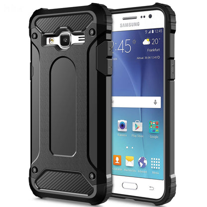 Fodral för Samsung Galaxy J5 J500, Techsuit, Hybrid Armor, Svart
