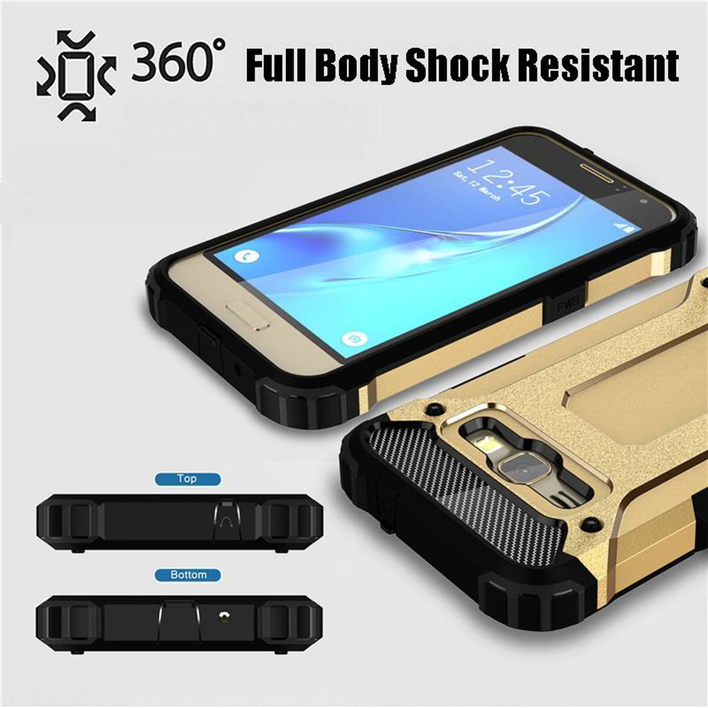 Fodral för Samsung Galaxy J5 J500, Techsuit, Hybrid Armor, Svart