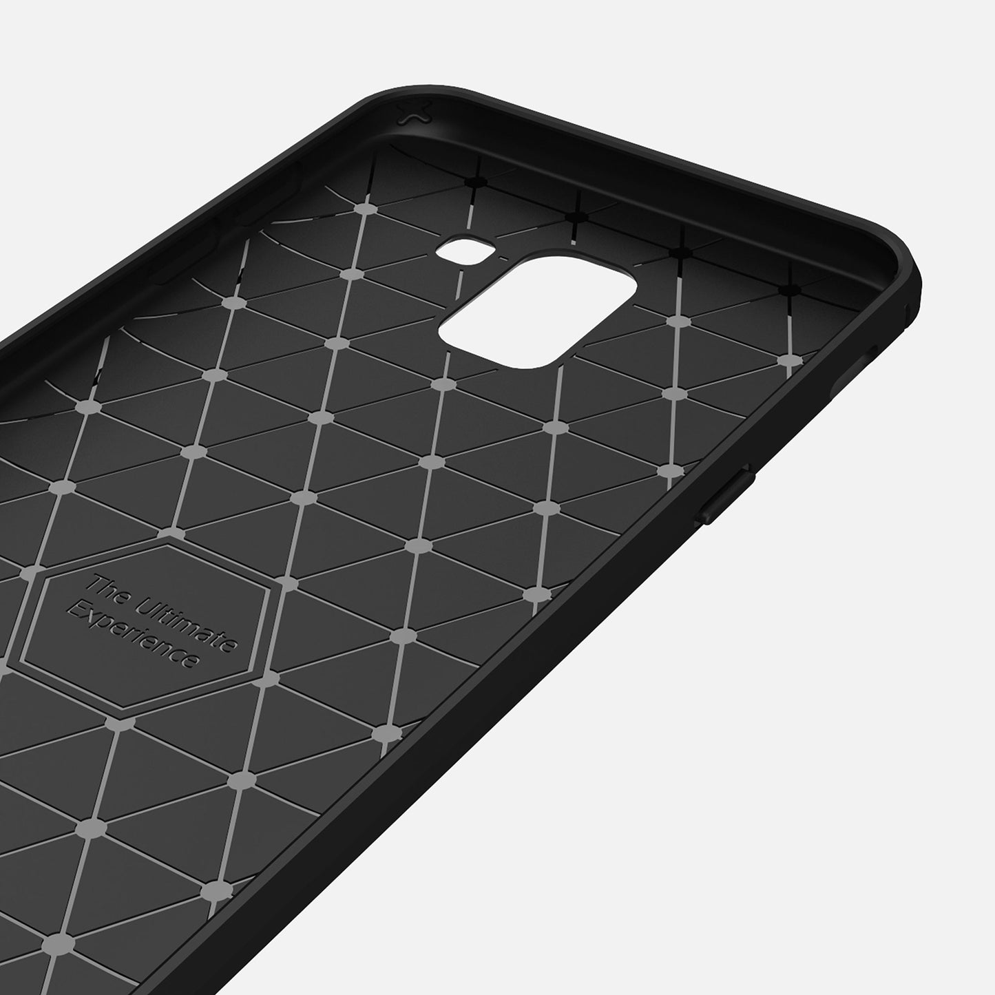 Fodral för Samsung Galaxy J6 J600, Techsuit, Kolfiber, Svart