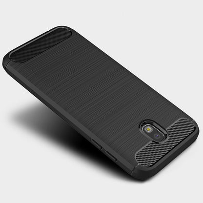 Fodral för Samsung Galaxy J7 (2017) J730, Techsuit, Kolfiber, Svart
