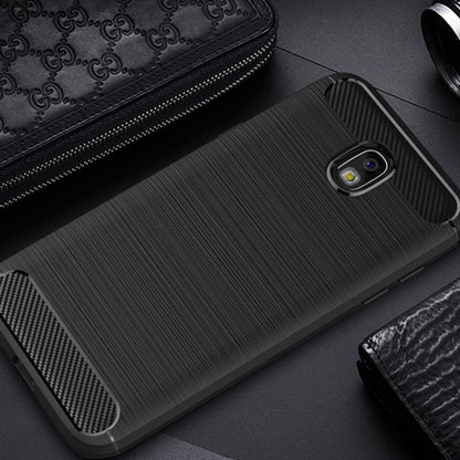 Fodral för Samsung Galaxy J7 (2017) J730, Techsuit, Kolfiber, Svart