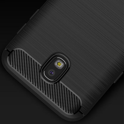 Fodral för Samsung Galaxy J7 (2017) J730, Techsuit, Kolfiber, Svart