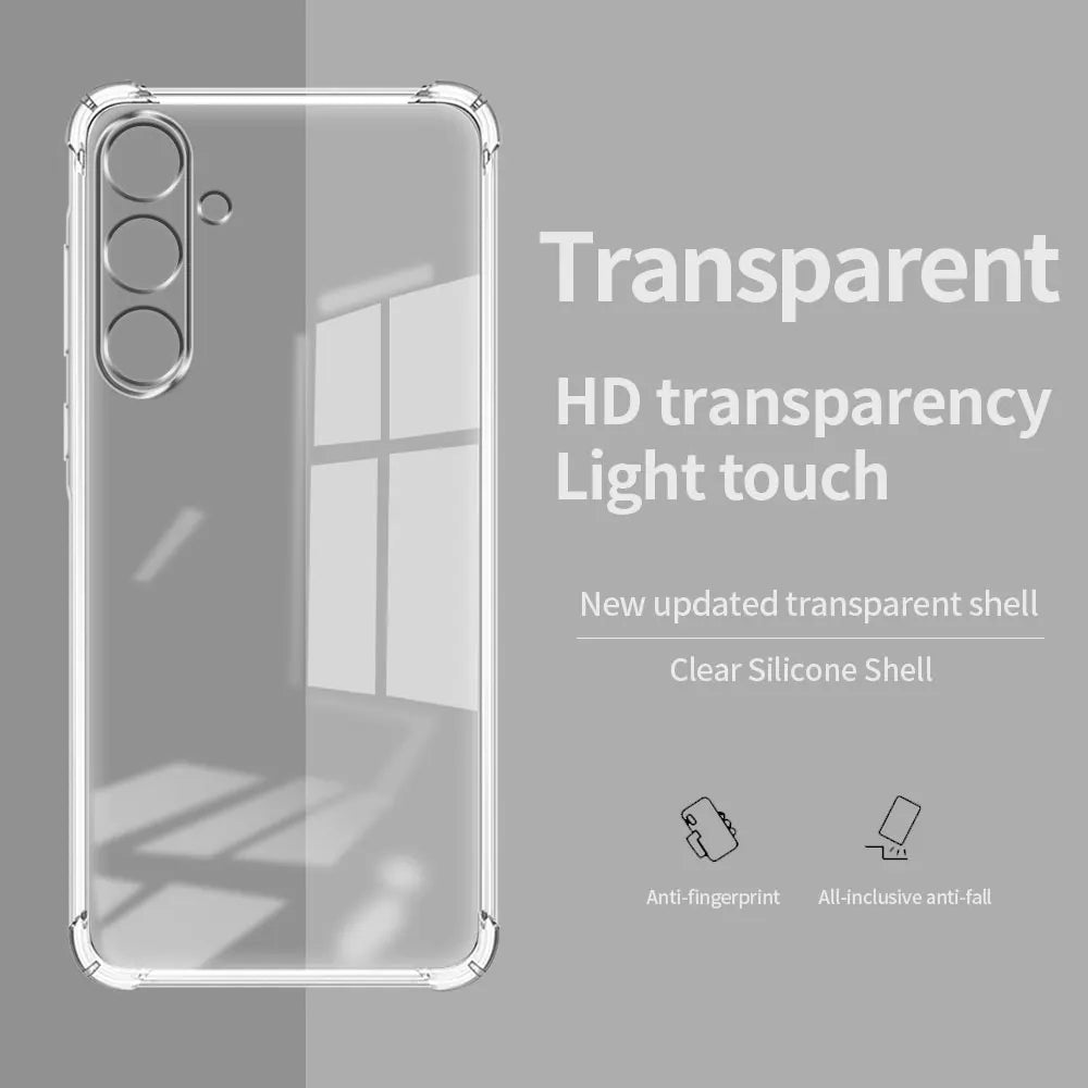 Skyddsfodral för Samsung Galaxy M15, Techsuit, Shockproof Clear, Transparent
