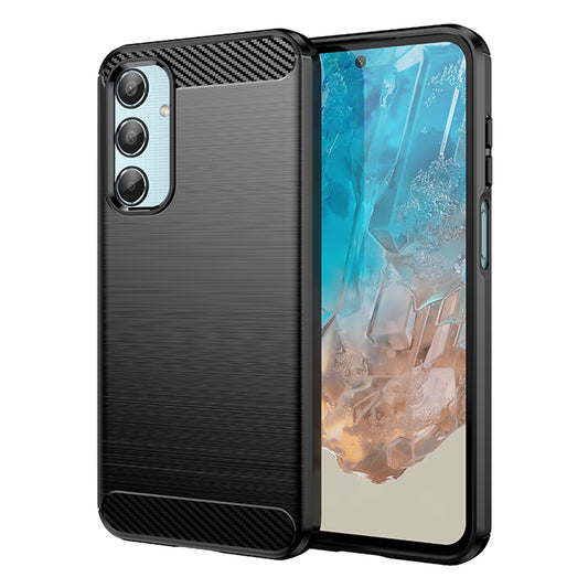 Fodral för Samsung Galaxy M35, Techsuit, Kolfiber, Svart