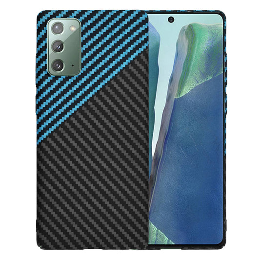 Fodral för Samsung Galaxy Note 20 5G N981 / Note 20 N980, Techsuit, Carbonite FiberShell, Svart Bleu