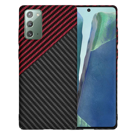 Fodral för Samsung Galaxy Note 20 5G N981 / Note 20 N980, Techsuit, Carbonite FiberShell, Svart Röd