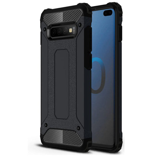 Fodral för Samsung Galaxy S10 G973, Techsuit, Hybrid Armor, Svart