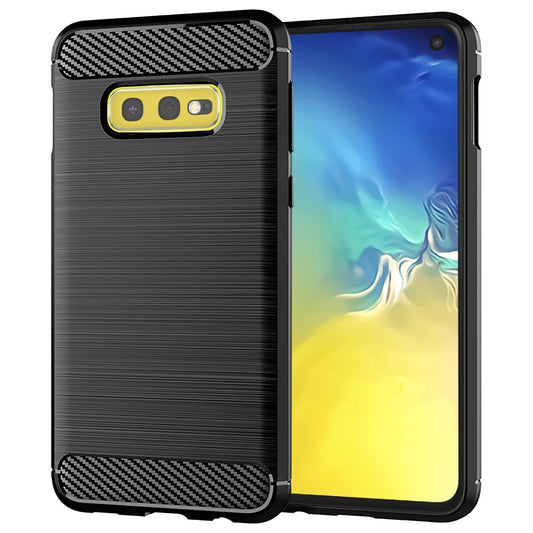 Fodral för Samsung Galaxy S10e G970, Techsuit, Kolfiber, Svart