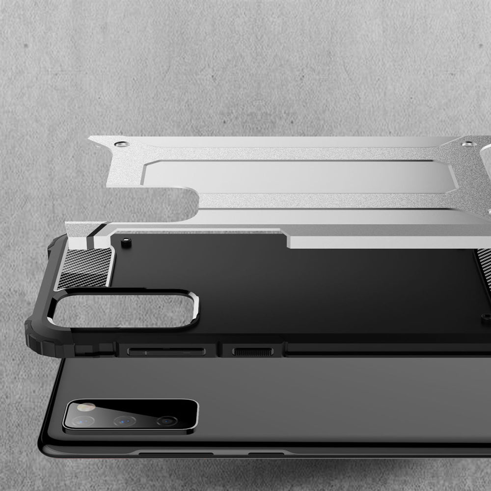 Fodral för Samsung Galaxy S20 FE 2022 G781 / S20 FE 5G G781 / S20 FE G780, Techsuit, Hybrid Armor, Svart