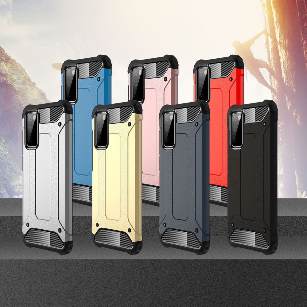 Fodral för Samsung Galaxy S20 FE 2022 G781 / S20 FE 5G G781 / S20 FE G780, Techsuit, Hybrid Armor, Svart