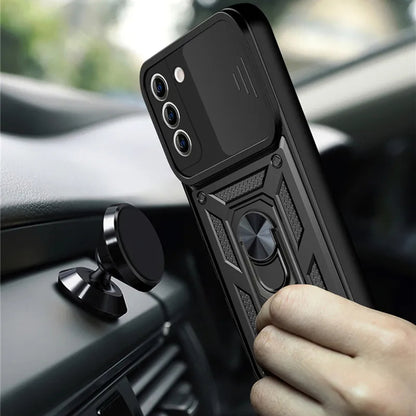 Fodral för Samsung Galaxy S21 5G G991, Techsuit, CamShield, Svart