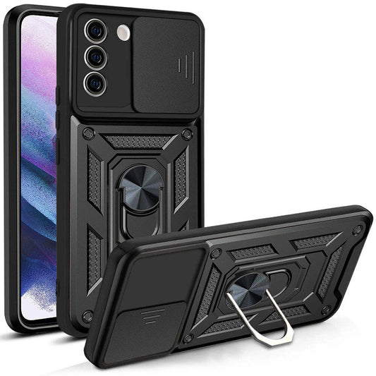 Fodral för Samsung Galaxy S21 FE 5G G990, Techsuit, CamShield, Svart