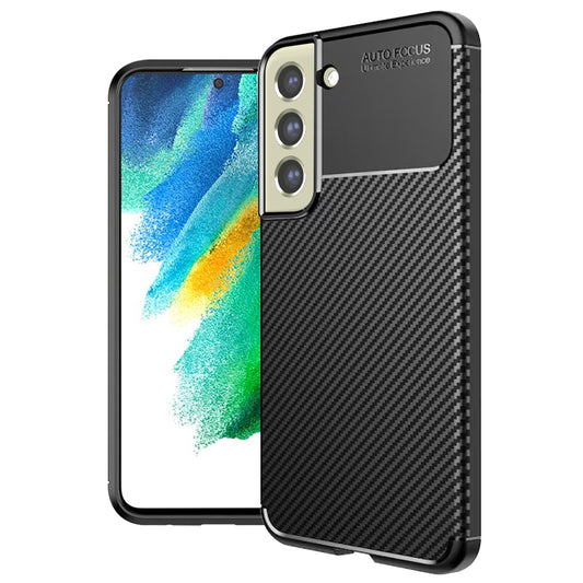 Fodral för Samsung Galaxy S21 FE 5G G990, Techsuit, Kolfiber, Svart