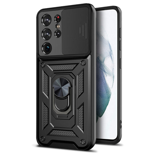 Fodral för Samsung Galaxy S21 Ultra 5G G998, Techsuit, CamShield, Svart