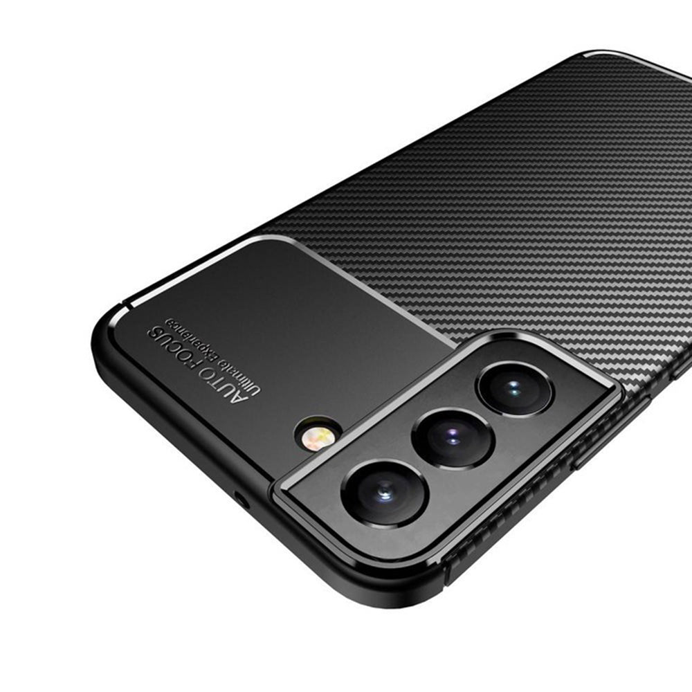 Fodral för Samsung Galaxy S22 5G S901, Techsuit, CarbonFiber, Svart