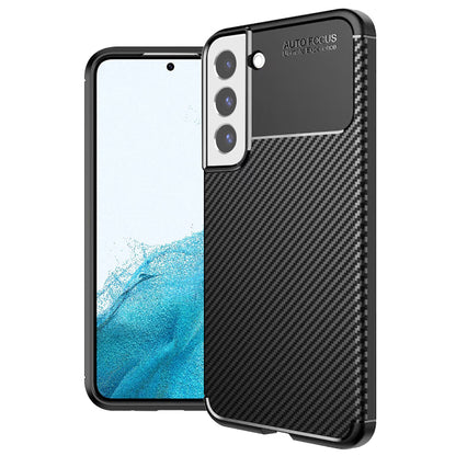 Fodral för Samsung Galaxy S22 5G S901, Techsuit, CarbonFiber, Svart