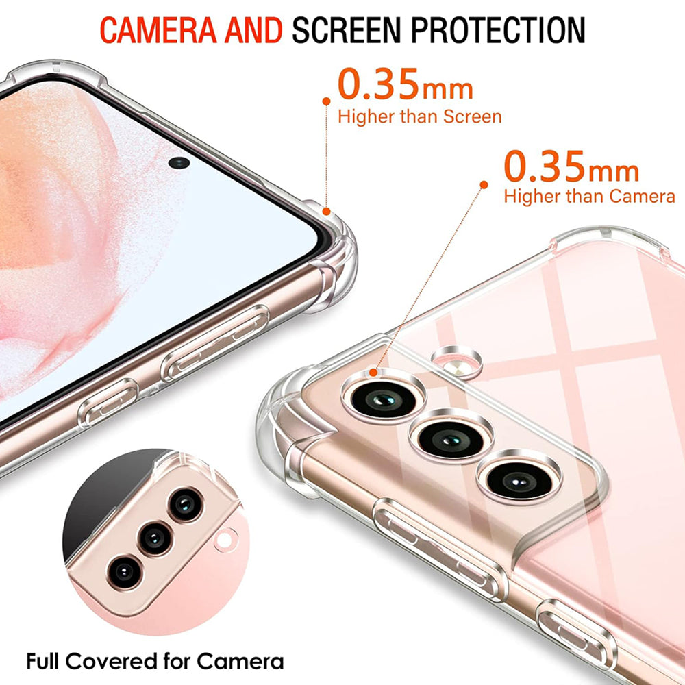 Fodral för Samsung Galaxy S22 5G S901, Techsuit, Stötsäker Klar, Transparent