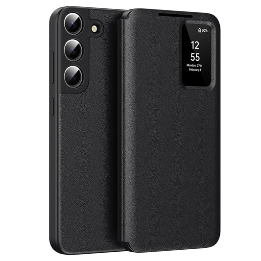 Fodral för Samsung Galaxy S22 5G S901, Techsuit, SmartView, Svart