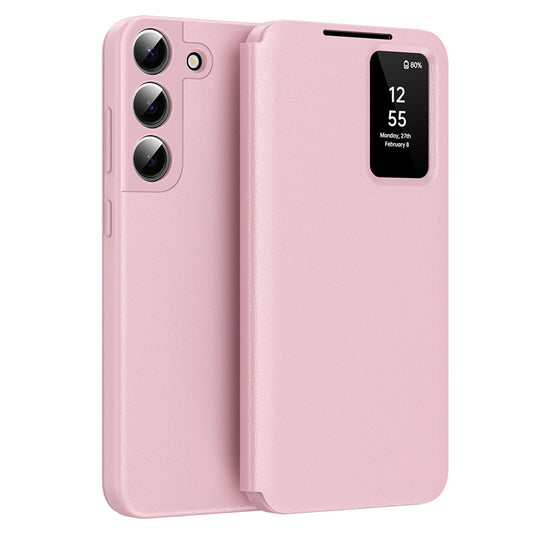 Fodral för Samsung Galaxy S22 5G S901, Techsuit, SmartView, Rosa