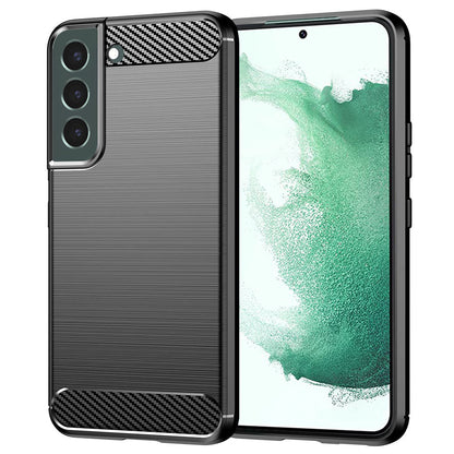 Fodral för Samsung Galaxy S22+ 5G S906, Techsuit, Kolfiber, Svart