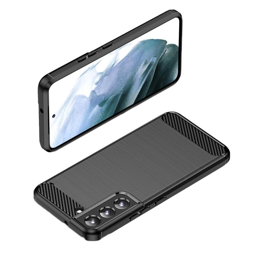 Fodral för Samsung Galaxy S22+ 5G S906, Techsuit, Kolfiber, Svart