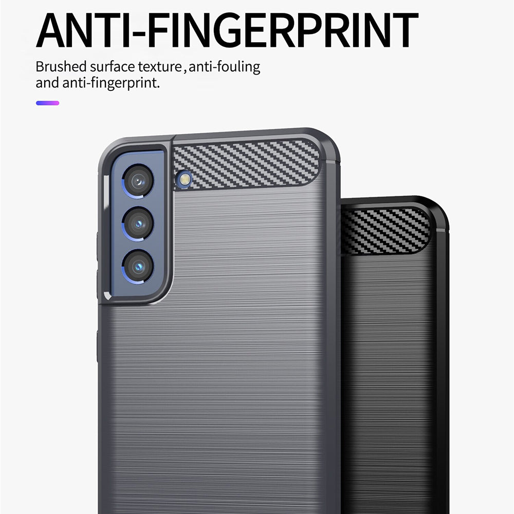 Fodral för Samsung Galaxy S22+ 5G S906, Techsuit, Kolfiber, Svart