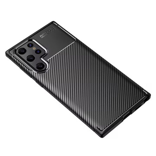 Fodral för Samsung Galaxy S22 Ultra 5G S908, Techsuit, CarbonFiber, Svart