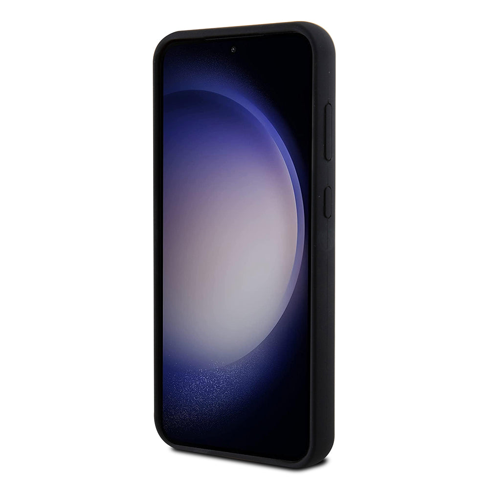 Fodral för Samsung Galaxy S23 FE S711, Karl Lagerfeld, Silicone Ikonik Karl Metal, Svart