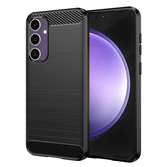 Fodral för Samsung Galaxy S23 FE S711, Techsuit, Kolfiber, Svart