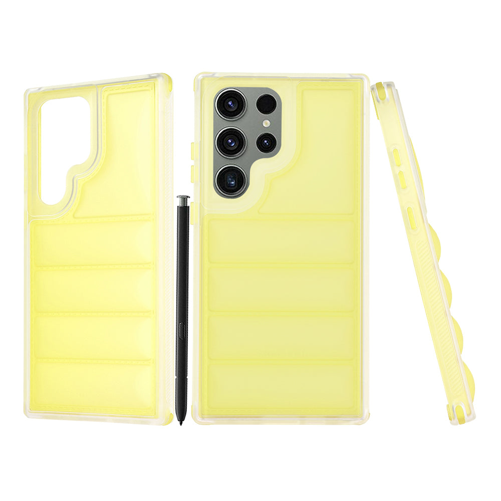 Fodral för Samsung Galaxy S23 FE S711, Techsuit, Wave Shield, Gul