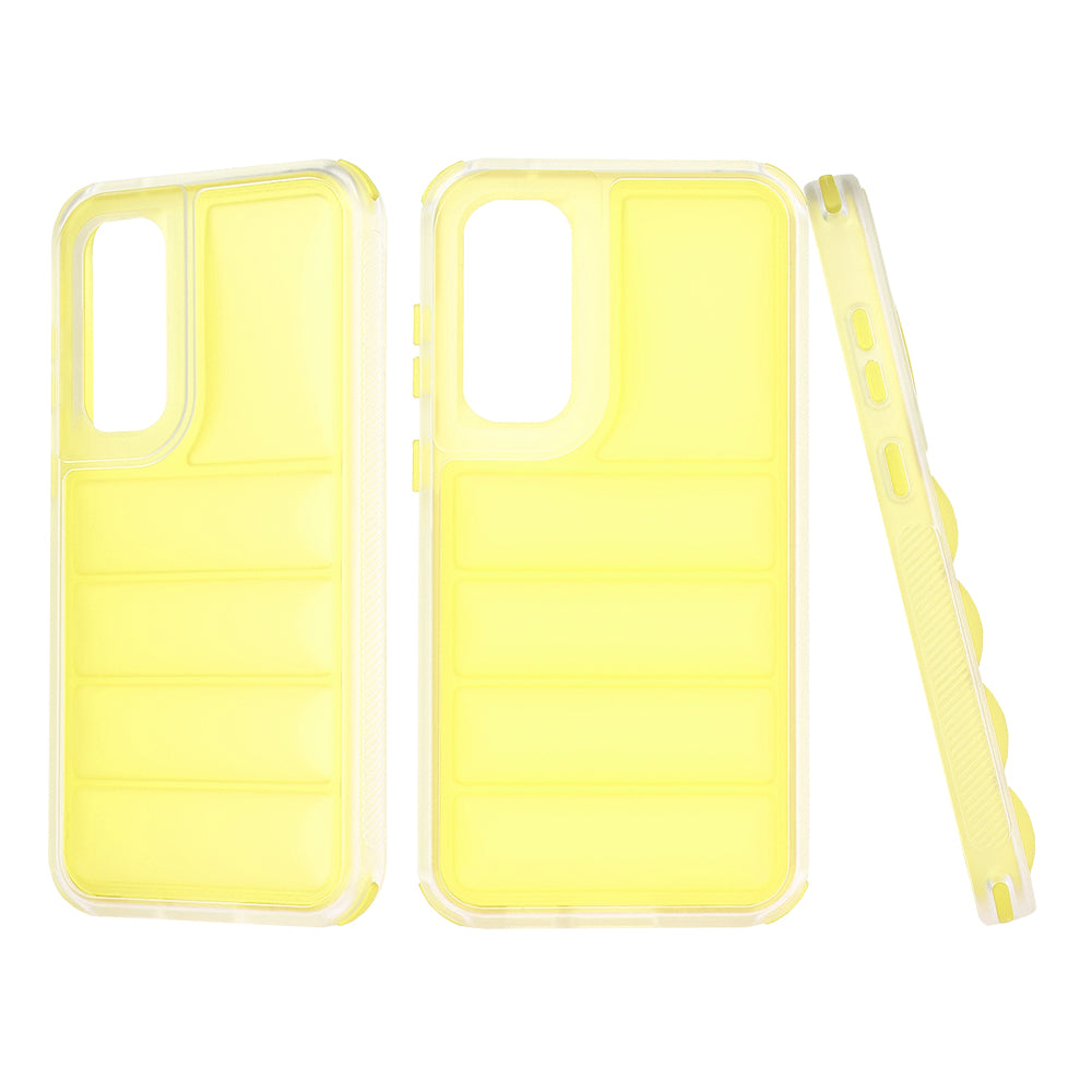 Fodral för Samsung Galaxy S23 FE S711, Techsuit, Wave Shield, Gul