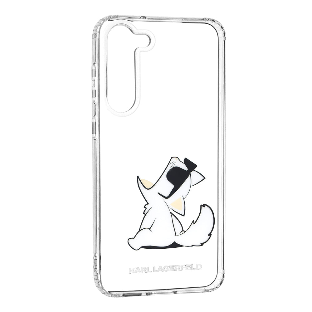 Skyddsfodral för Samsung Galaxy S23+ S916, Karl Lagerfeld, Choupette Eat, Transparent