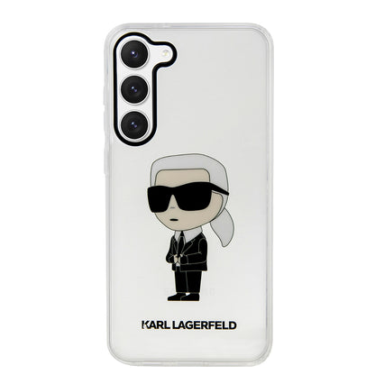 Fodral för Samsung Galaxy S23+ S916, Karl Lagerfeld, Ikonik Karl, Transparent