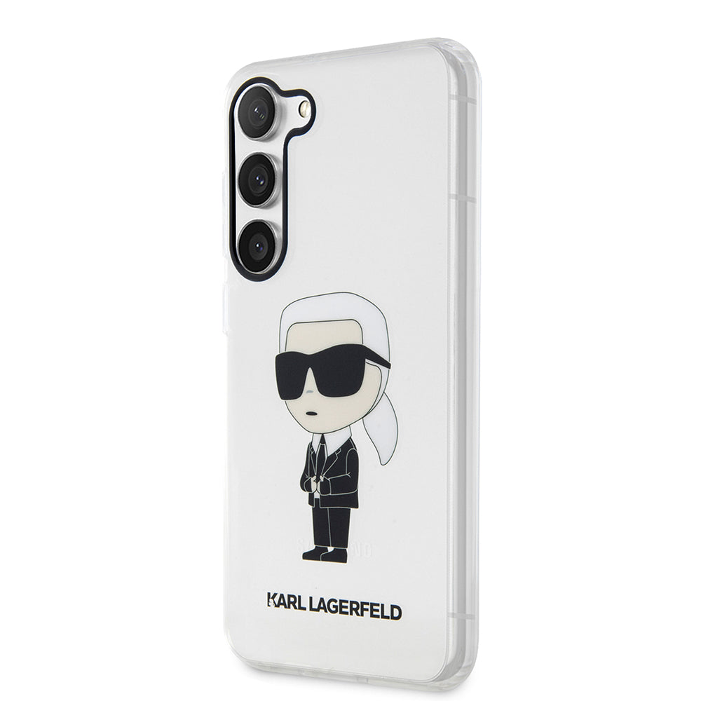 Fodral för Samsung Galaxy S23+ S916, Karl Lagerfeld, Ikonik Karl, Transparent