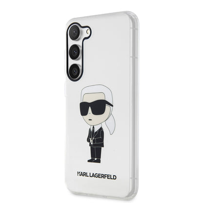 Fodral för Samsung Galaxy S23+ S916, Karl Lagerfeld, Ikonik Karl, Transparent