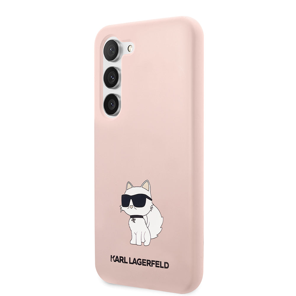 Fodral för Samsung Galaxy S23+ S916, Karl Lagerfeld, Silicone Choupette, Rosa