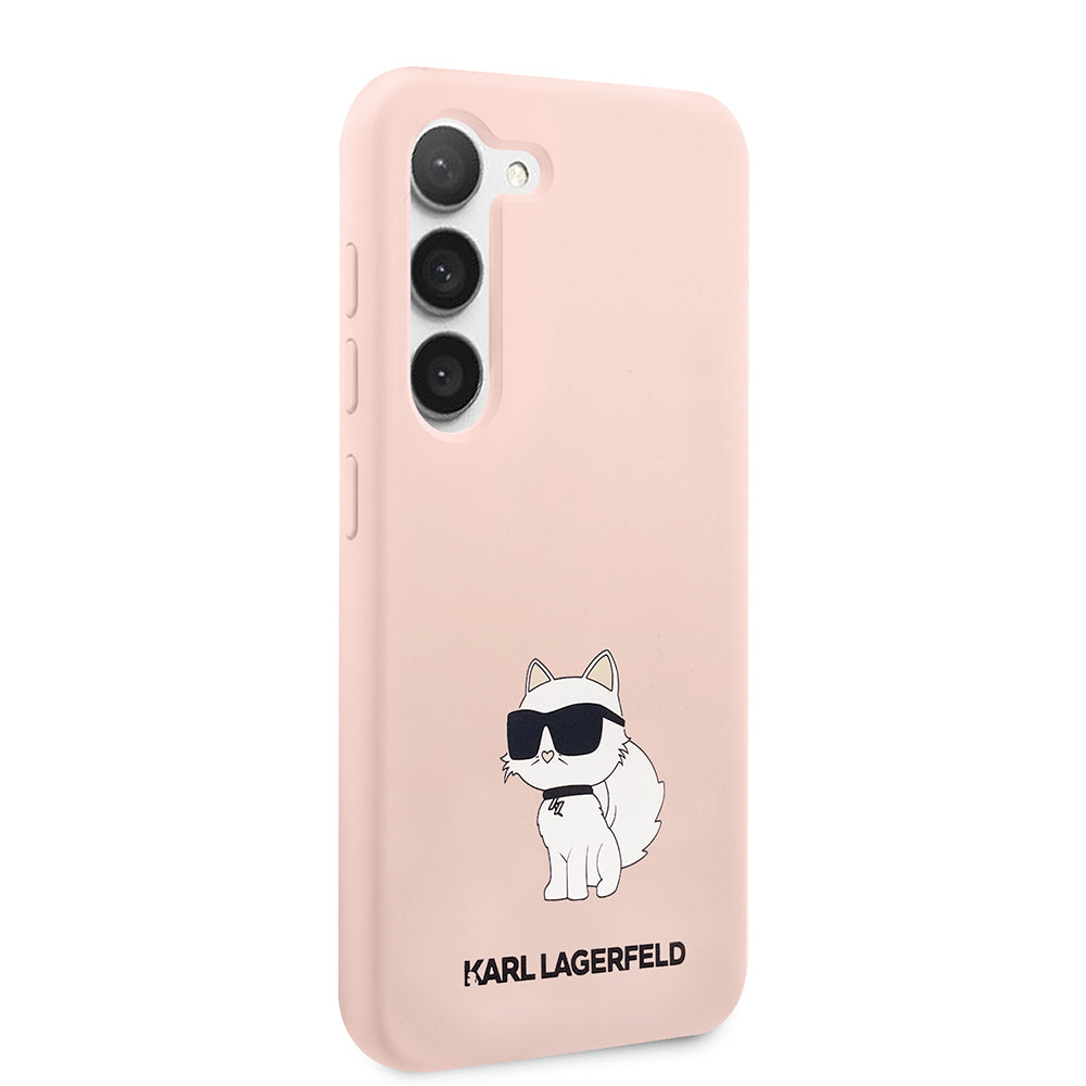 Fodral för Samsung Galaxy S23+ S916, Karl Lagerfeld, Silicone Choupette, Rosa