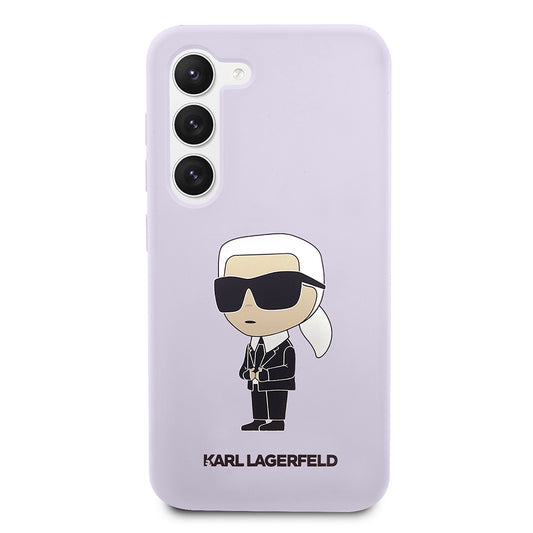 Fodral för Samsung Galaxy S23+ S916, Karl Lagerfeld, Silicone Ikonik Karl, Lila