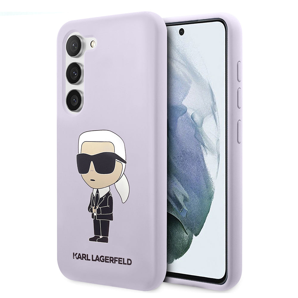 Fodral för Samsung Galaxy S23+ S916, Karl Lagerfeld, Silicone Ikonik Karl, Lila