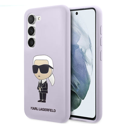 Fodral för Samsung Galaxy S23+ S916, Karl Lagerfeld, Silicone Ikonik Karl, Lila