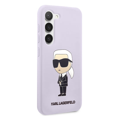 Fodral för Samsung Galaxy S23+ S916, Karl Lagerfeld, Silicone Ikonik Karl, Lila