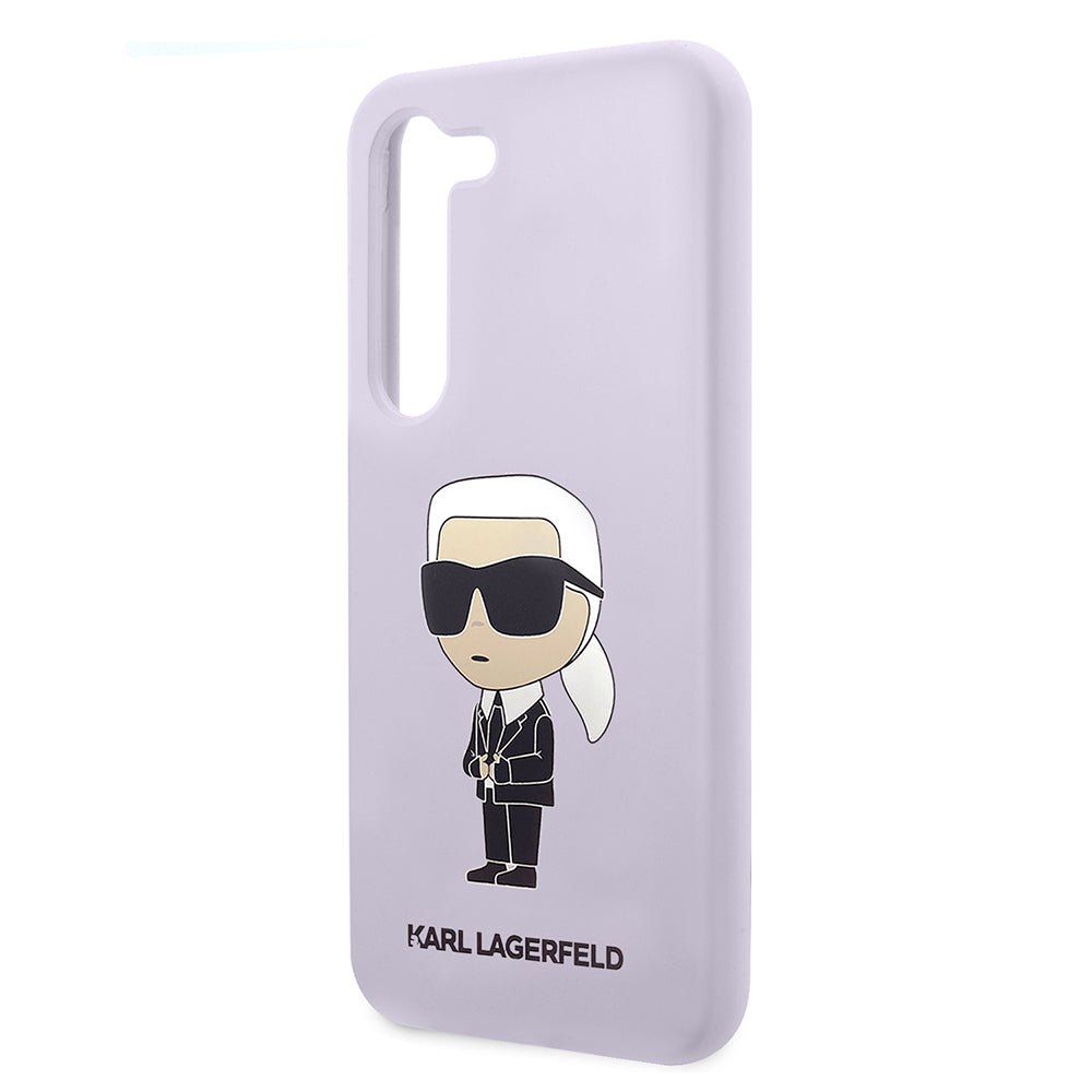 Fodral för Samsung Galaxy S23+ S916, Karl Lagerfeld, Silicone Ikonik Karl, Lila